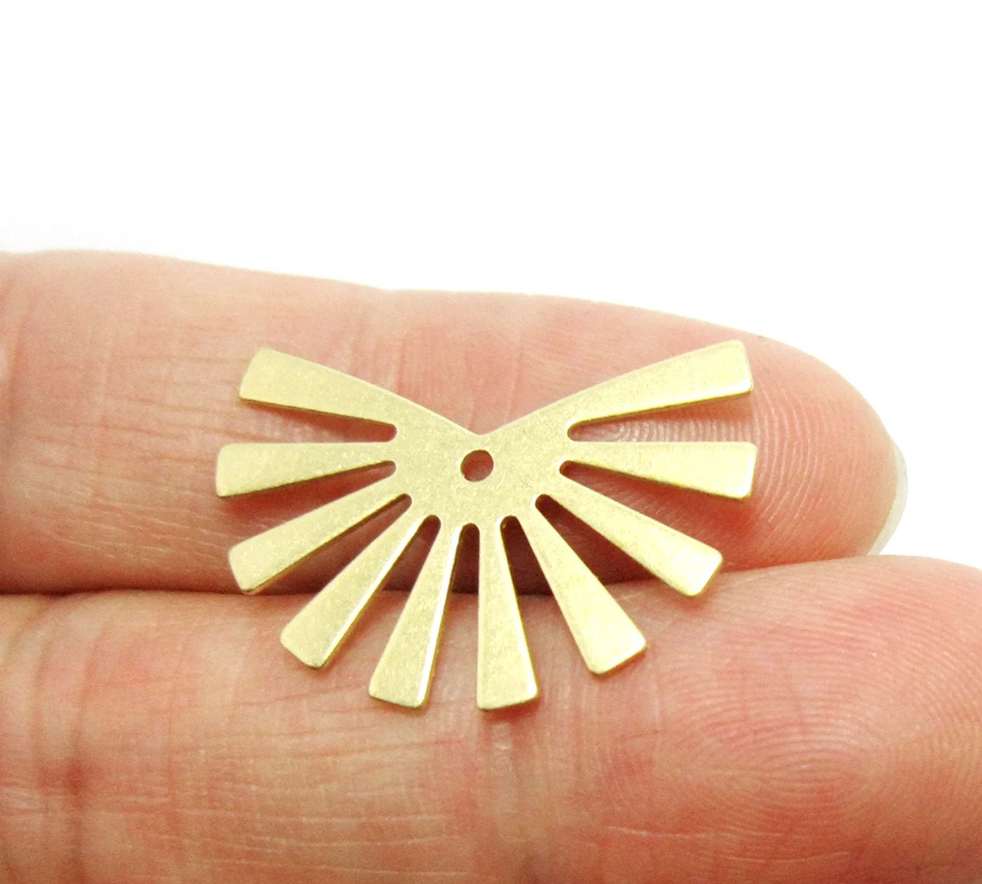 20pcs Half Sun Charm, Fringe Earring Charms, Fan Shaped, DIY Ornement, 25x17mm, Earring Findings, Jewelry Supplies -R810