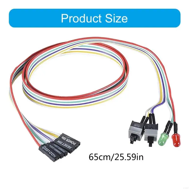 F68C 26 -дюймовый настольный ПК ПК Сброс питания переключатели сброса с светодиодными индикаторами, гибкое соединение плат