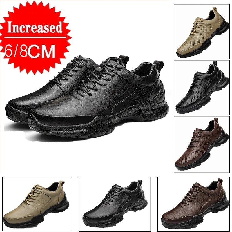

2025 New Men's Genuine Leather Walking Shoes Breathable running shoes Lightweight Comfortable Casual Men's sneakers Trainers