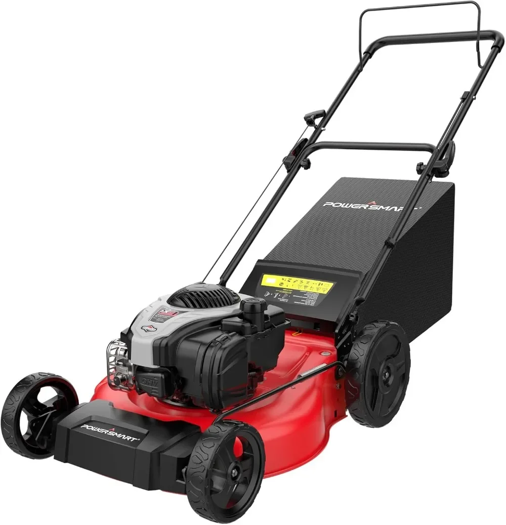 

Газонокосилка 21 дюйм, двигатель Briggs and Stratton EX550, 140 куб.см, высокие колеса, 3-в-1 с упаковкой