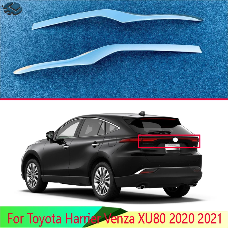 

Для Toyota Harrier Venza XU80 2020 2021, хромированная задняя дверь багажника, крышка багажника, накладка на заднюю дверь, украшение