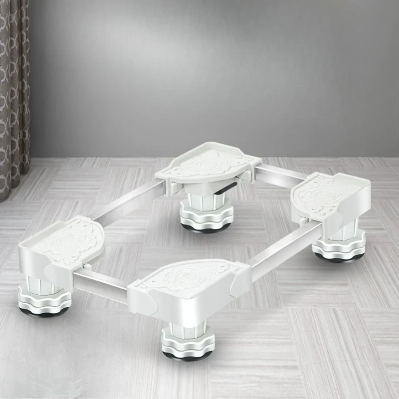 Heavy Duty Locking Caster CPU Riser, Desktop Tower Elevator Stand, Hollow Ventilated Base Tray, Adjustable Width Height Platform