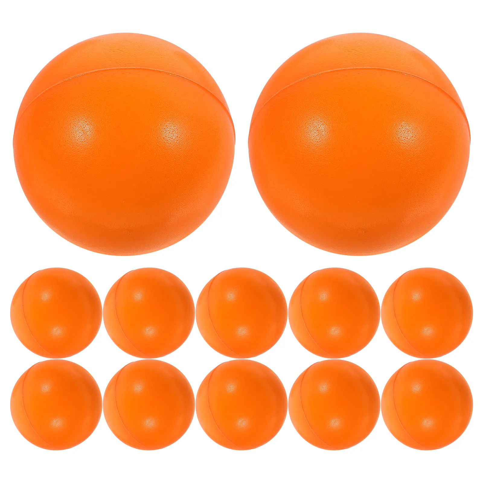 12 szt. Piłeczki 63mm Pomarańczowe Piankowe Gąbkowe Zabawki Antystresowe Ściskane Zabawki Redukujące Stres Mały Rozmiar Przenośne Elastyczne Zabawne Zabawki