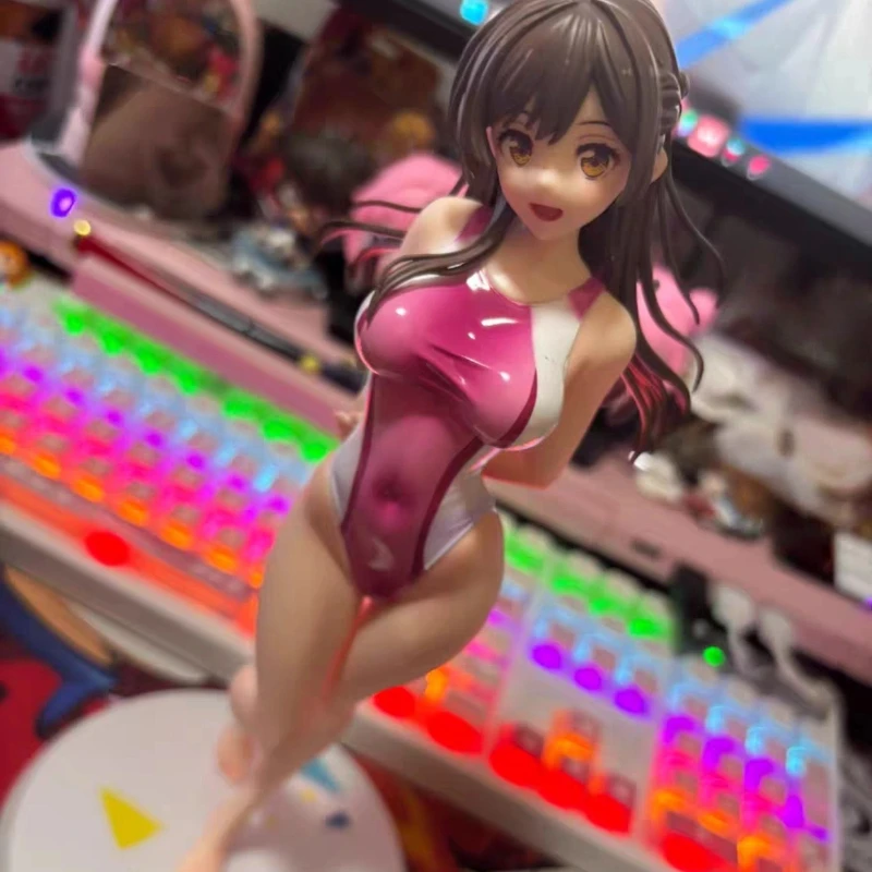 彼女、お借りします水原千鶴競泳水着立ち置物二次元装飾男の子のおもちゃギフト