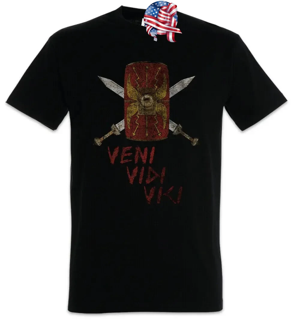 Je suis venu, j'ai vu conquéré. Julius césar Rome Empire légion T-Shirt 100% coton col rond manches courtes été décontracté hommes T-shirt