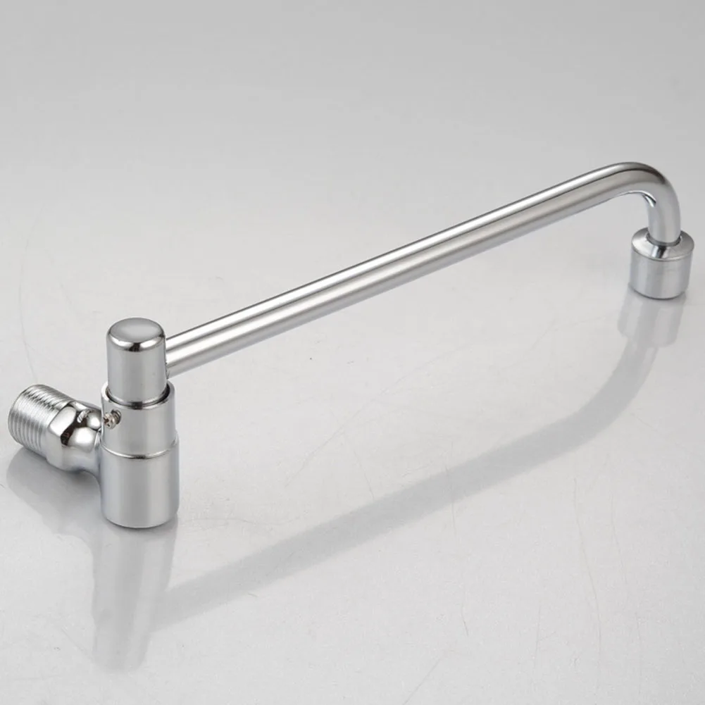 1pc G1/2 Brass Semi-automatic Swing Faucet Restaurant Hotel Kitchen Stove Faucet Single Cold Wall Style Tap Home Improvement