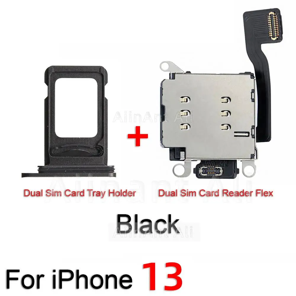 AiinAnt Double Dual Sim Card Holder Adapter Connector Reader Flex