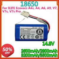 14.8V 3500mAh 18650  Li-ion Rechargeabe Battery for ILIFE Ecovacs A4s, A4, A6, A9, V7, V7s, V7s Pro Robotic Vacuum Cleaner