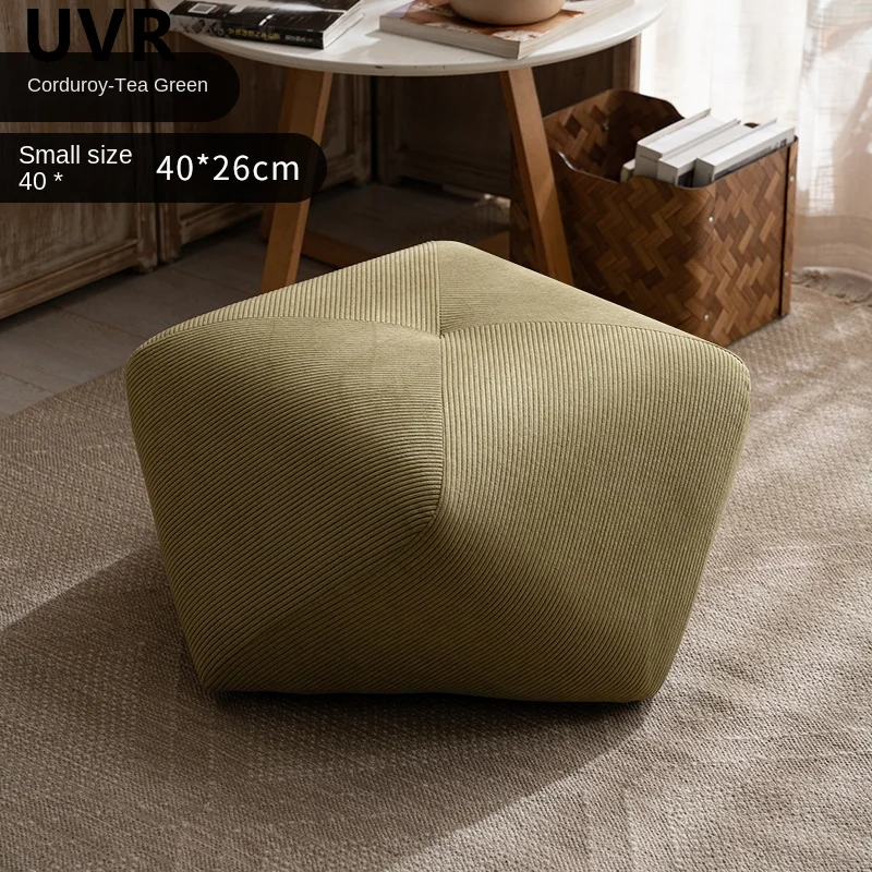 UVR Home Furniture Living Room Tea Table Sofa Stool Doorway Cloakroom Change Shoes Dermis Low Stool Solid Wood Octagonal Stool