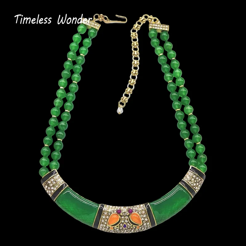 

Вневременное ожерелье Wonder в стиле ретро с цирконием Geo Crescent Pave для женщин, дизайнерские ювелирные изделия, модный винтажный сладкий подарок 4523