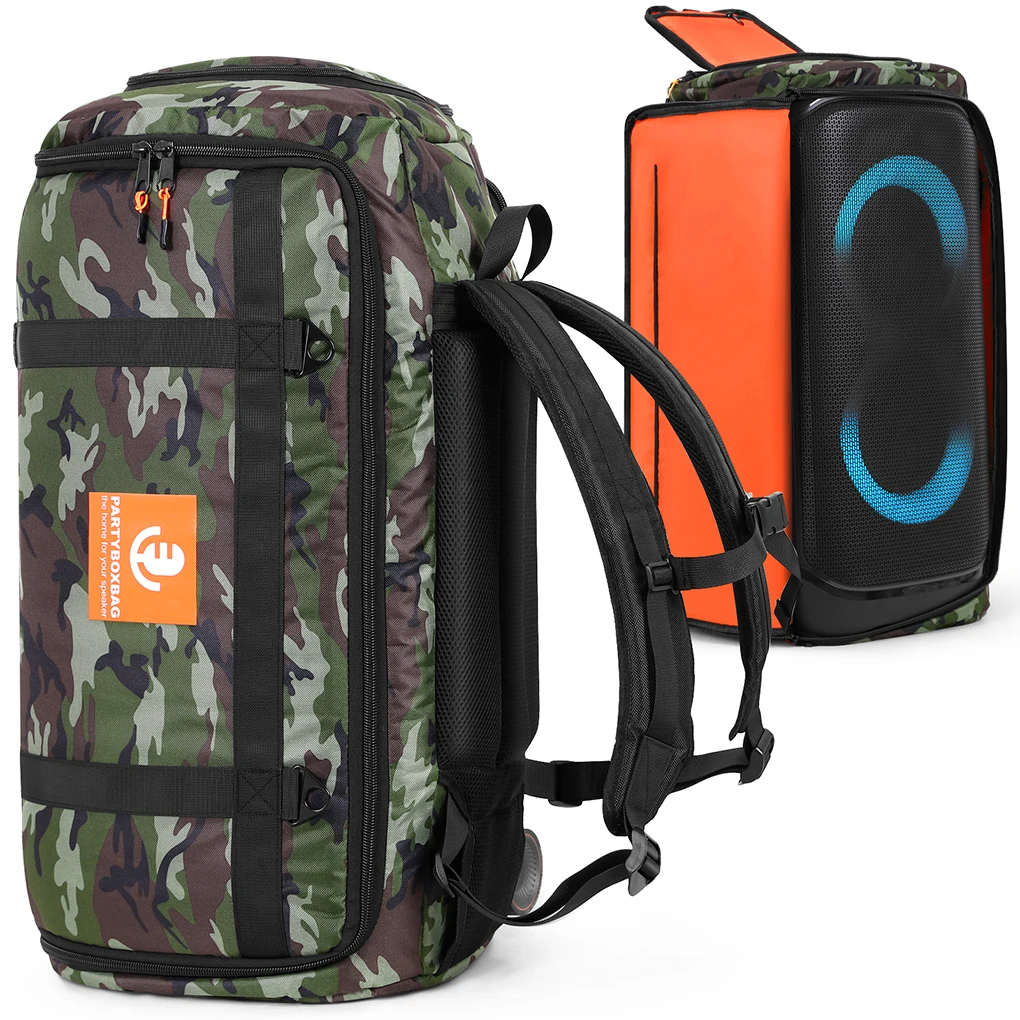 Multi-functional Large Capacity Speaker Bag Travel Case Protective Speaker Carrying Case Storage Bag for JBL Partybox Stage 320