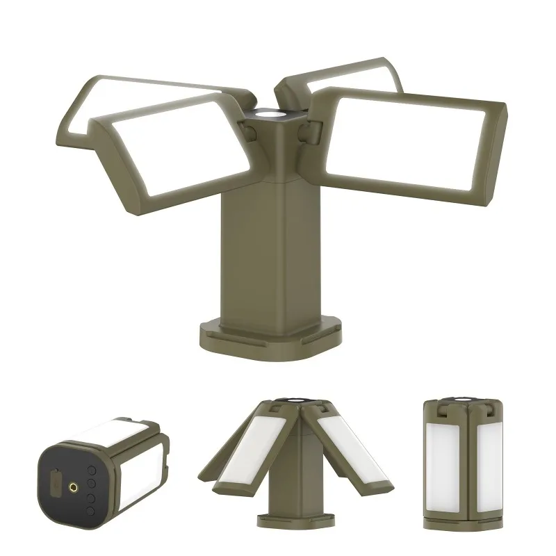 LED Outdoor Camping Light, Telescopic Work Light, Emergency Rechargeable Lighting for Market Stalls