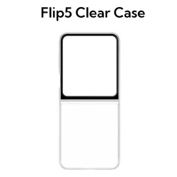 Original For Samsung Galaxy Z Flip5 5G Clear Case , a simple solid color Flip5 phone ultra-thin transparent hard case,