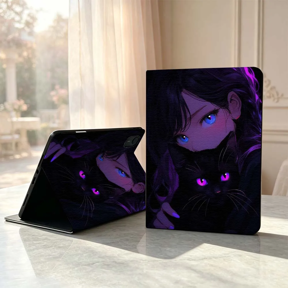 

Cartoon Cat Girl Eyes Soft For Lenovo Xiaoxin Pad Pro Tab P12 P11 11 11.2 11.5 10.6 inch K10 M10 Plus Tablet Case