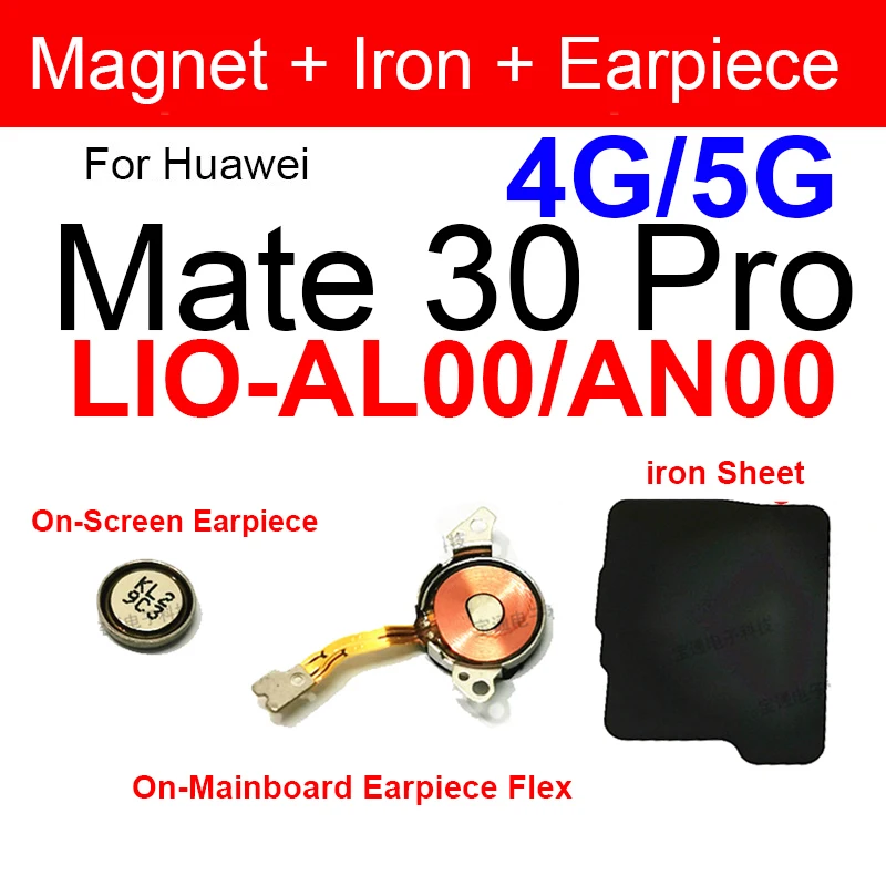 Earpiece Speaker For Huawei Mate 30 40 Pro 4G 5G Mate 30 5G Ear Speaker Receiver Front Earphone on Mainboard Flex Cable Parts