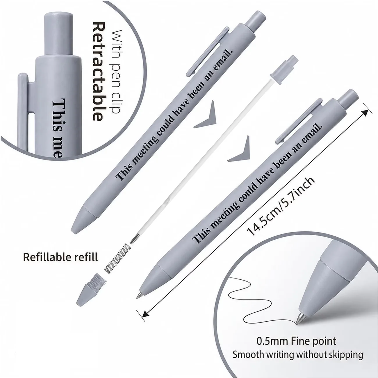 10/20 Pcs Humorous Coworker Themed Ballpoint Pen Satirical Office Pens Gifts For Work Buddies Boss Employees Birthday Farewells