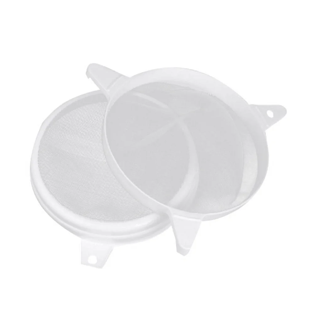 

1Pcs Plastic Honey Strainer Double Sieve Premium Build Large Capacity for Filtering Impurities in Honey Beekeeping Use White