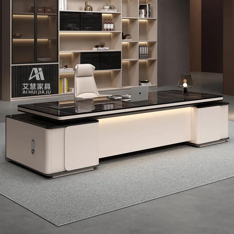 Escritorio de Oficina Moderno de Madera, Decoración Nórdica para Recepción y Conferencias, Mueble de Oficina Estético, Mueble de Salón