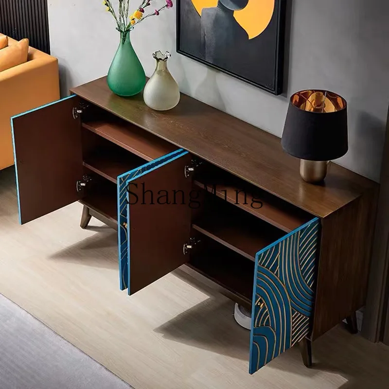 

FG household light luxury integrated home partition decorative storage cabinet living room solid wood dining side cabinet