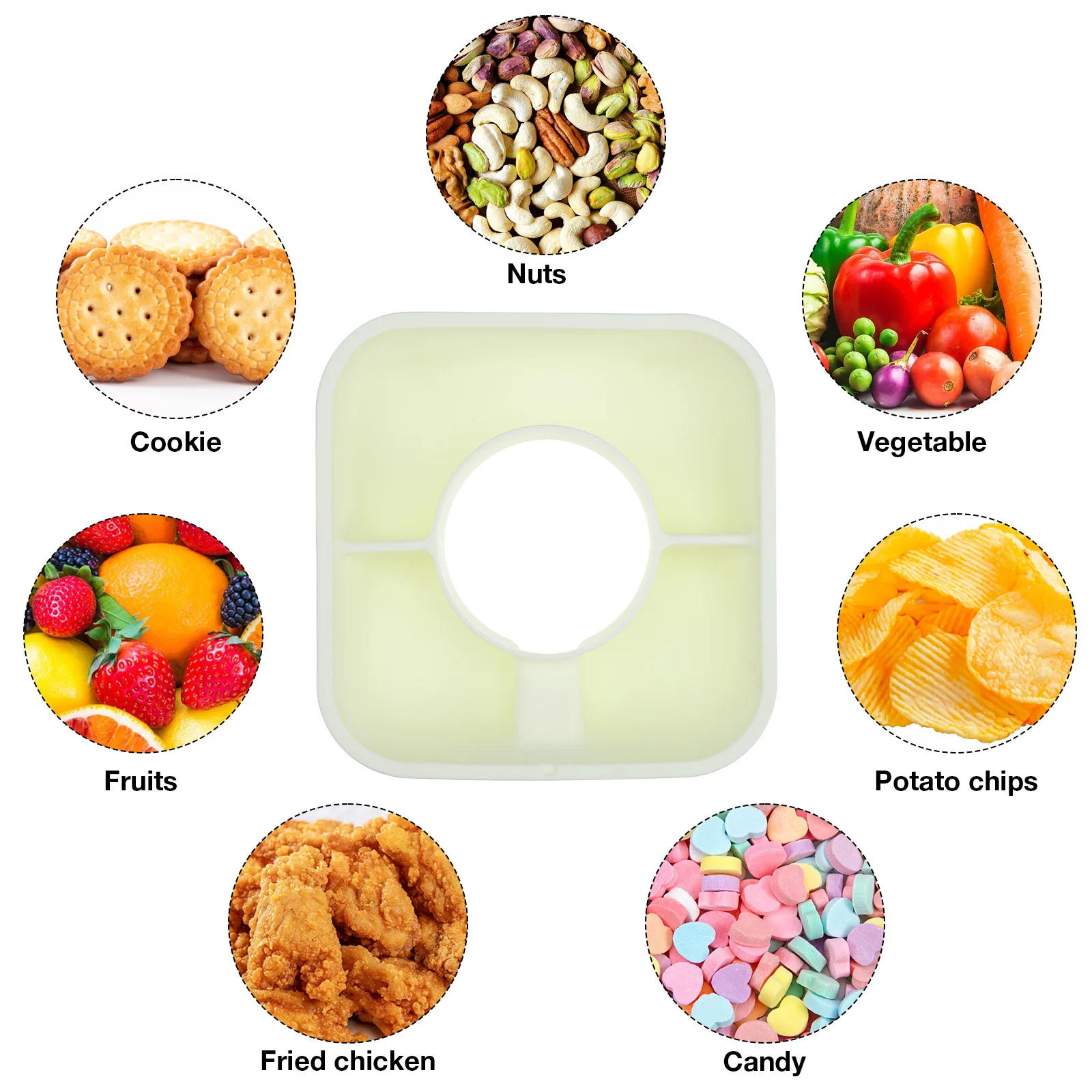 

Cup Snack Container Safety Practical Addition Kitchen Easy Storage Clean Must Have Cup Snack Tray Tumbler Food Holder