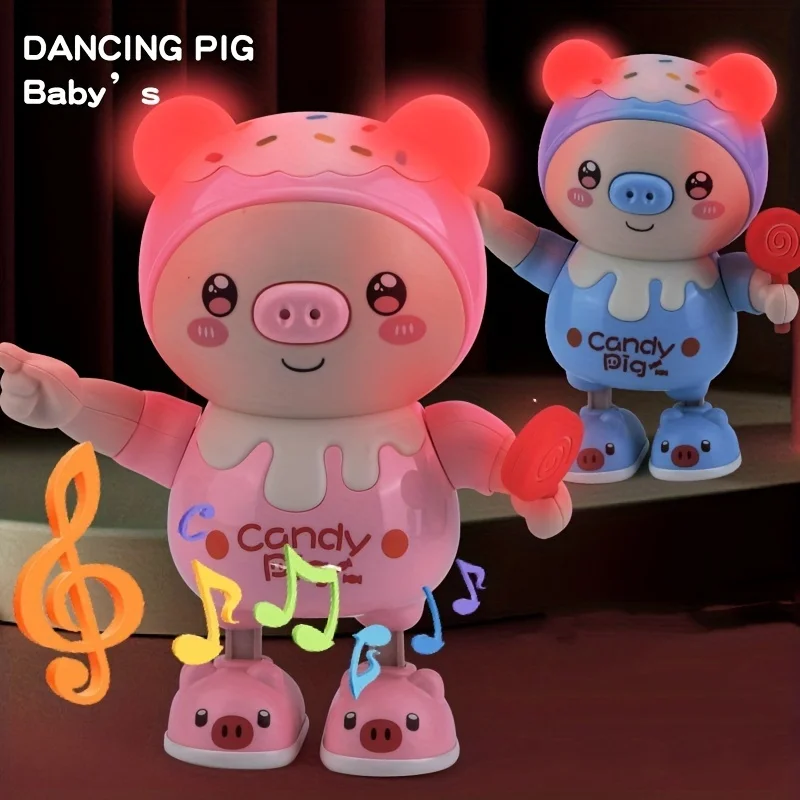 Adorable Smart Electric Pig Baby Toy Doll - Lights Up, Music Plays, & Twists & Swings! Halloween Thanksgiving Christmas Gifts