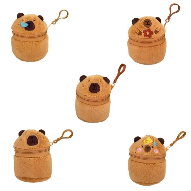 

Lovely Capybara Coin Purse Pendant Change Purse Small Wallets Girls Cartoon Animal Earphone Storage Bag Plush Coin 20CA