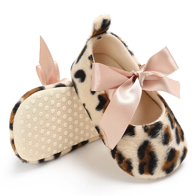 

Fashion Baby Girls Leopard Shoes Spring Autumn Cute Soft Sole Lace Up Flats First Walking Shoes for Toddler Newborn