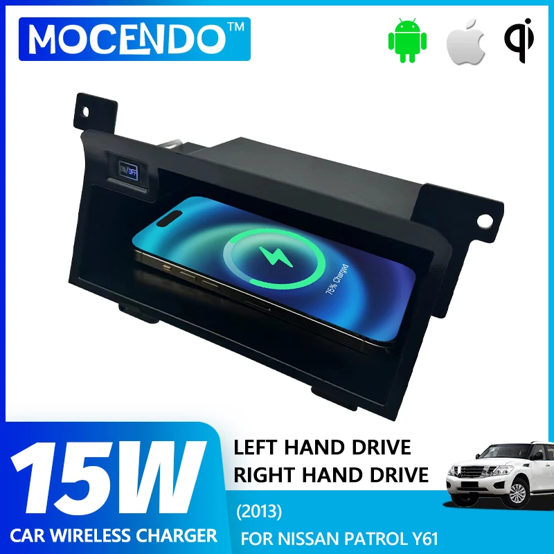 

Car Wireless Charger For Nissan Patrol Y61 Fast phone car charger Charging 2013 car accessories tools