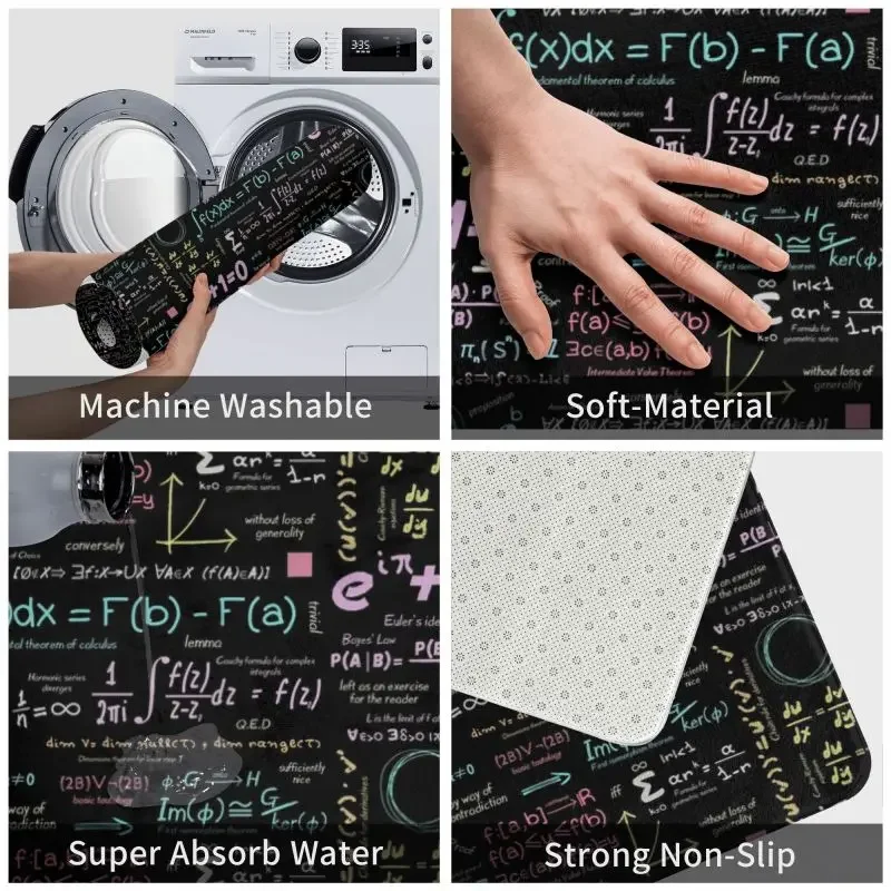 Pure Math Nerd Front Door Mat Anti-Slip Outdoor Absorbent Physics Science Doormat Kitchen Bedroom Entrance Rug Carpet