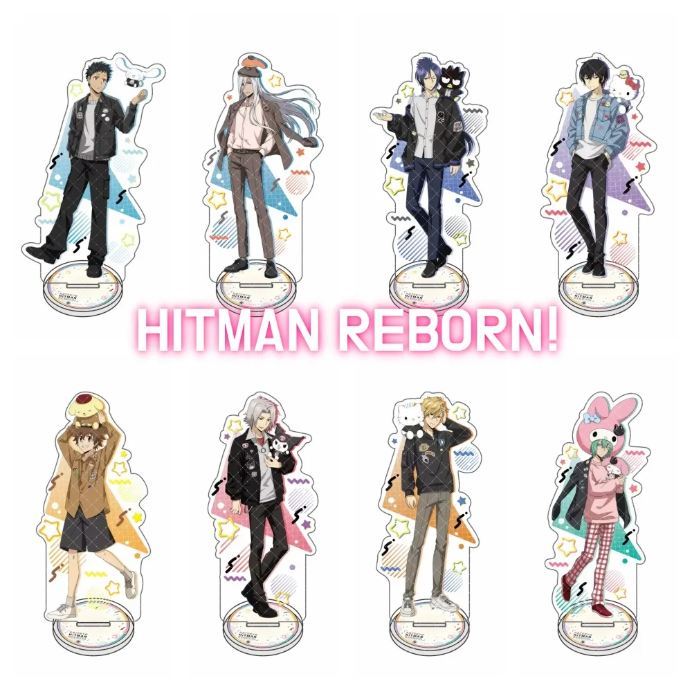 Hitman Reborn! 15cm Anime Acrylic stand Tsuna/Kyouya Hibari/Hayato Character Illustration Style Desktop Decoration key chain