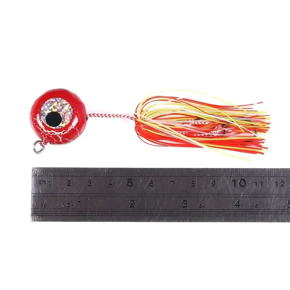 1 PC 20-120g ทะเลพายเรือเหยื่อกุ้งกระโปรงยางตกปลาเหยื่อ DEEP UP Tenya Madai JIG Kabura เหยื่อตกปลาน้ําเค็ม Jighead ตะกั่ว