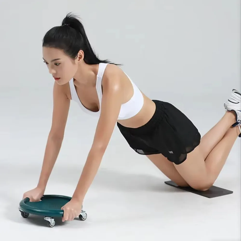 Hot Selling Movable Abdominal Wheel Trainer 4 Wheels Removable Abdominal Exercise Roller Home Fitness Training Equipment