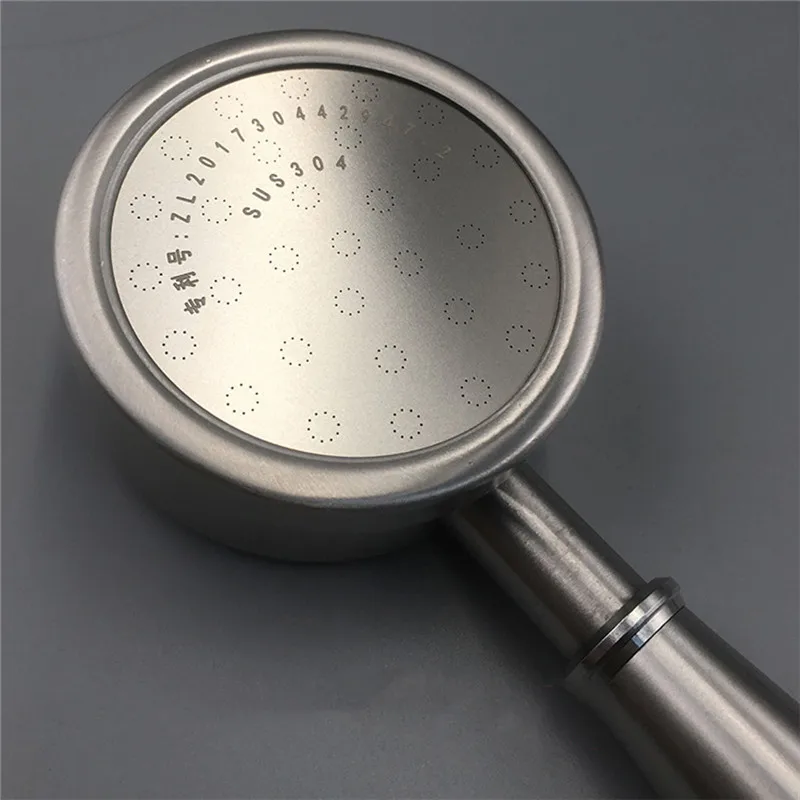 

304 Stainless Steel Brushed Hand-held Shower Head Pressurized Bathroom Shower Head Shower Head Stainless Steel Round