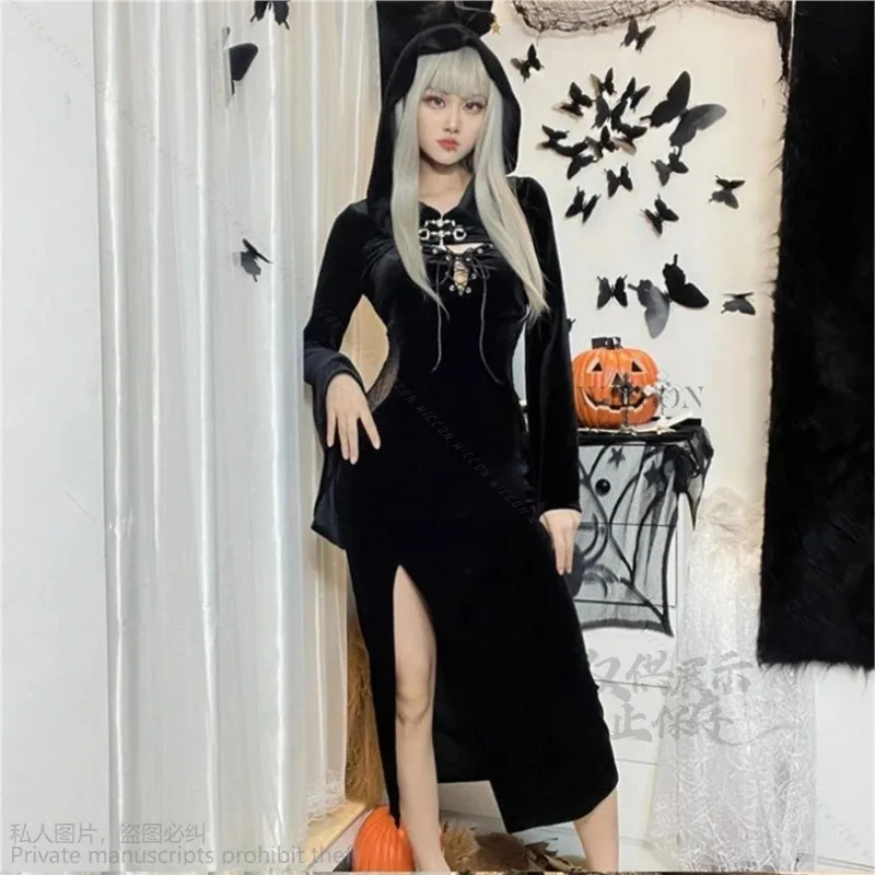 Disfraz de bruja de Anime para mujer, Tutor de monja oscura de Europa y América, vestido Sexy JK, uniforme de vampiro Retro para fiesta de Halloween de Lolita