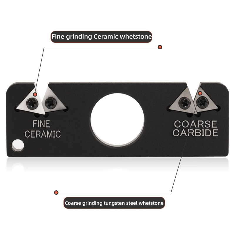 

PortableKnife Sharpener Outdoor Tungsten Steel Knife Ring Double-ended Manual Knife Sharpener Tool Lightweight Mini