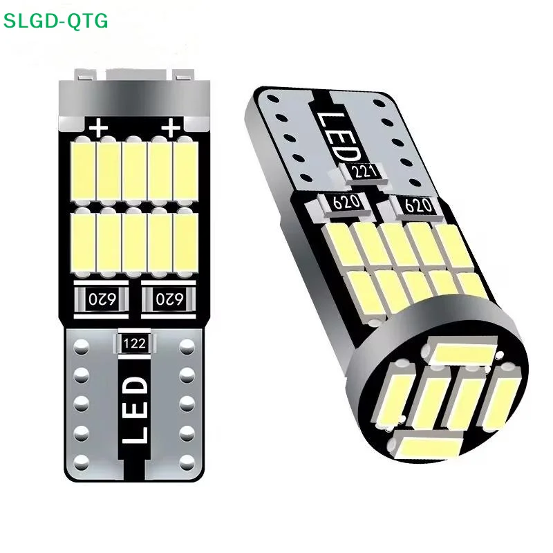 

NEW New 2PCS T10 W5W 194 LED Bulb Canbus 12V 4014-26SMD 6500K Bright White Car Interior Dome Door Turnk License Plate Lights