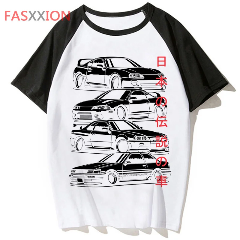 Jdm Tee men Y2K summer t shirt male Japanese manga graphic clothing