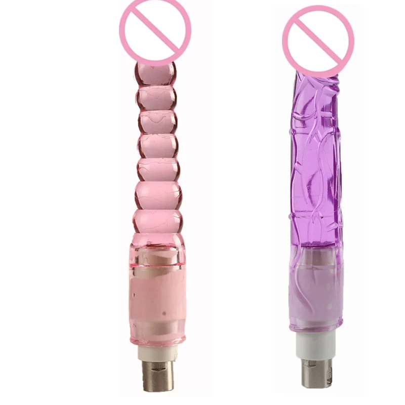 3XLR Dildo Female Masturbation Toys Crystal Dildo Flesh Color Realistic Dildo Sex Machine Attachments For Woman and Man