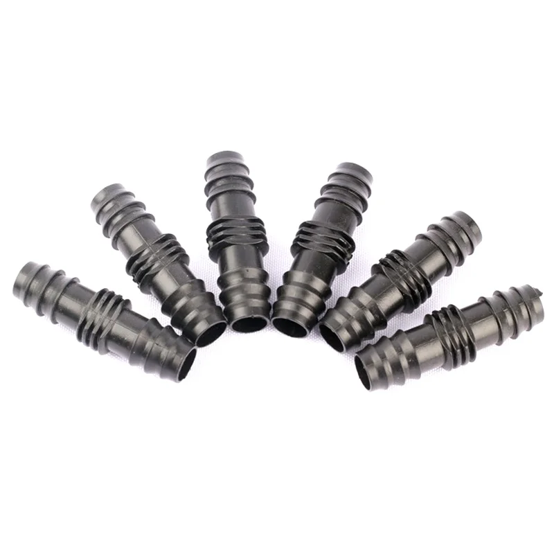 Wholesale 100pcs 16 PE Pipe Fittings Straight-Through Barbed Connector High Quality Greenhouse Drip Irrigation Pipe Connector