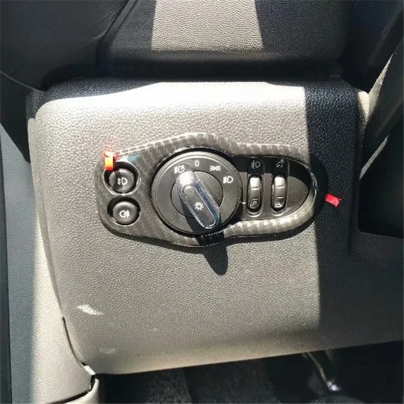 WELKINRY For BMW Mini Hatch Cooper One Hardtop F55 F56 F57 3rd Gen 2014-2022 Front Car Head Lamp Light Switch Knob Cover Trim