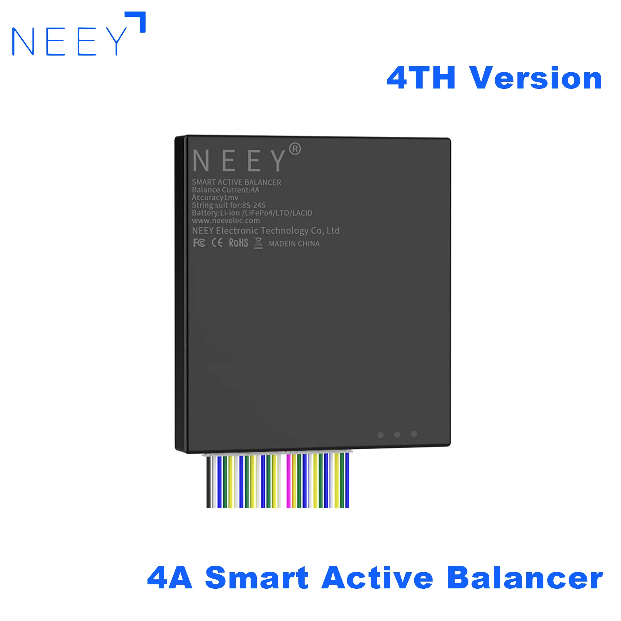 NEEY 4TH  4A Version Smart Active Balancer  8S 10S 14S 16S 20S 21S 22S 24S Lifepo4 / Li-ion/ LTO Battery Equalization