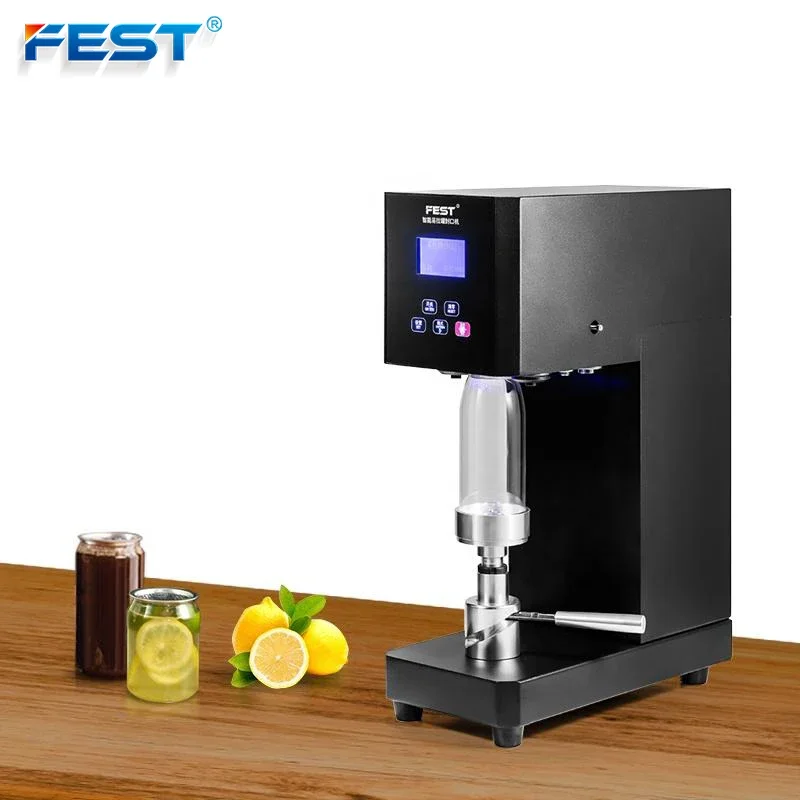 China New Product Automatic Non-rotating Can Sealer Soda Tin Can Seamer Automatic Bubble Tea Can Sealing Machine