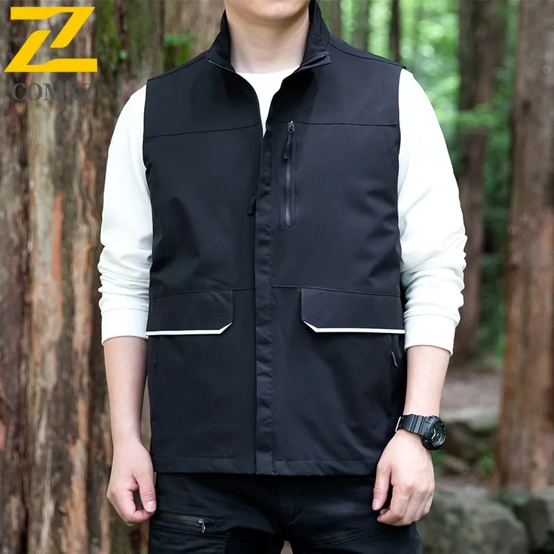 الرجال الصيف في الهواء الطلق العمل سترة مقاوم للماء يندبروف متعدد جيب التكتيكية جاكيت بلا إكمام خفيفة الوزن تنفس الصيد المشي لمسافات طويلة #2