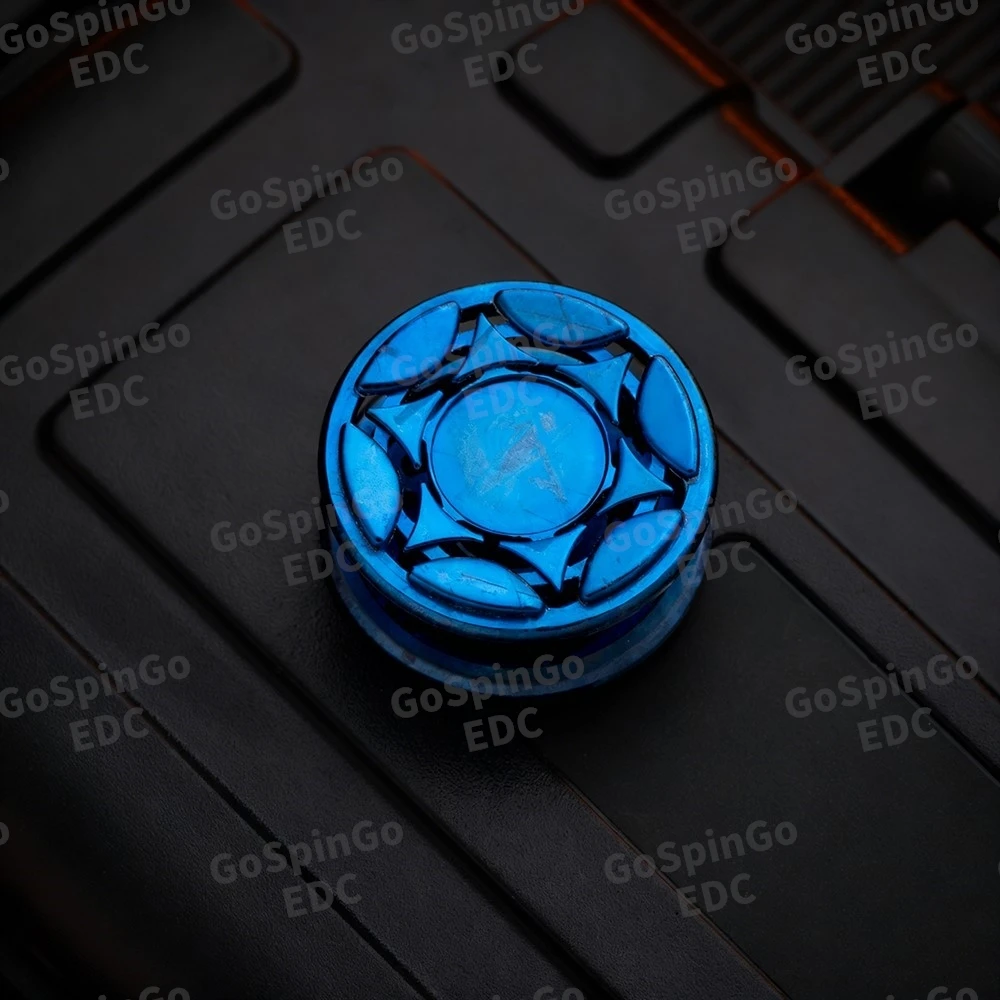 YIJIE EDC hexagrama Fidget Spinner Lock laca circonio titanio 24,5mm accesorios DIY Fidget juguete adultos