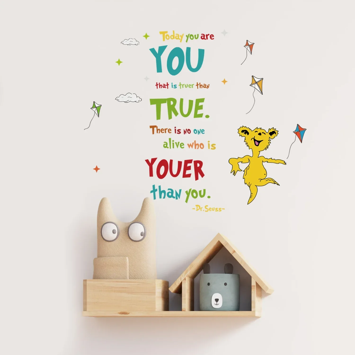 Dr. Seuss Learning Education Saying Wall Stickers Inspirational Quotes Wall Decals for Kids Room Study Classroom Wall Decoration