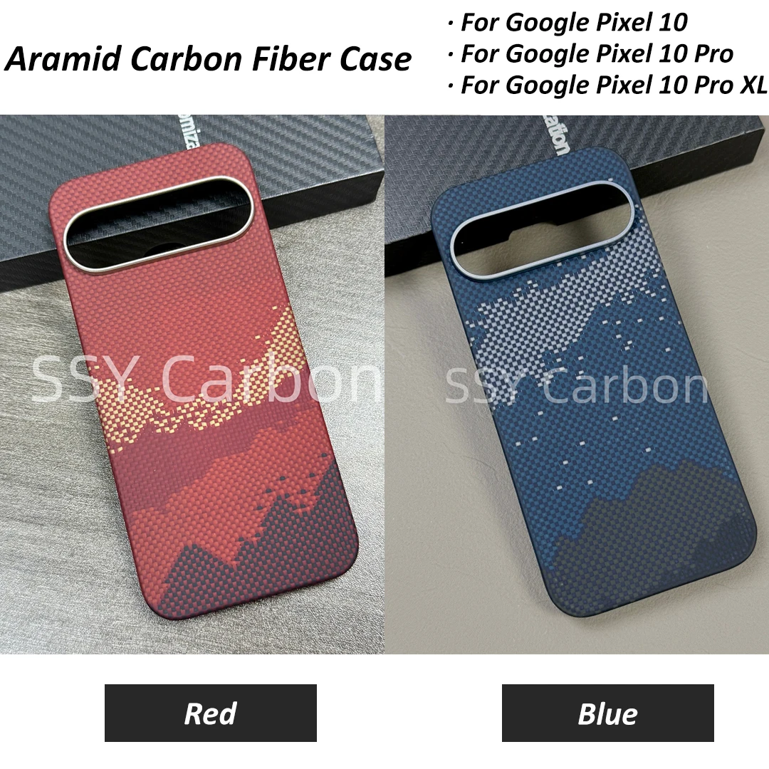 

Genuine Carbon Case For Google Pixel 10 Pro XL Aramid Fiber Ultra-thin MagSafe Magnetic Ring Armor pixel 10pro Phone Case