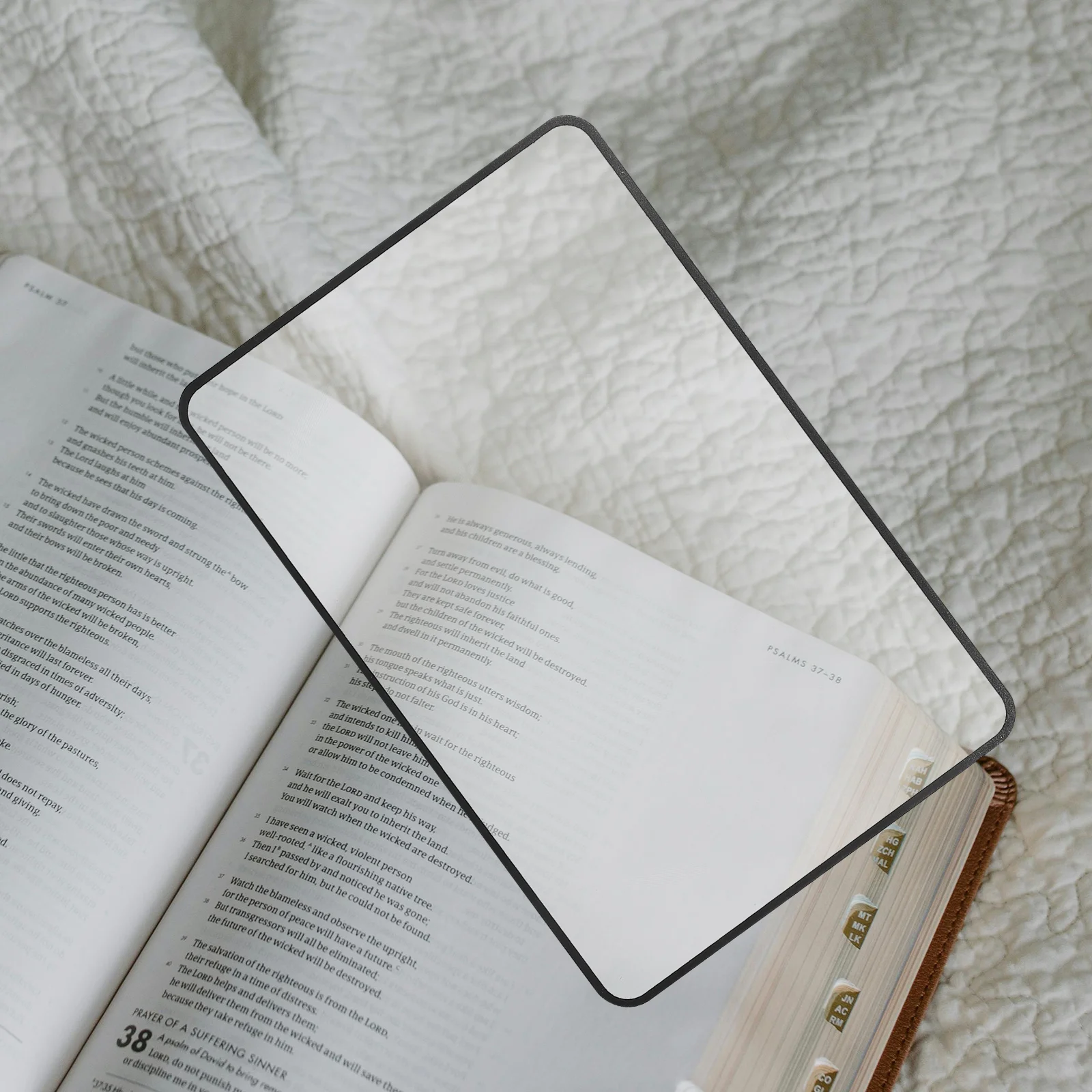 Large Area Magnifying Bookmark for Books Full Page Reading Lens PVC Material Portable Design for Seniors Reduces Eye Strain