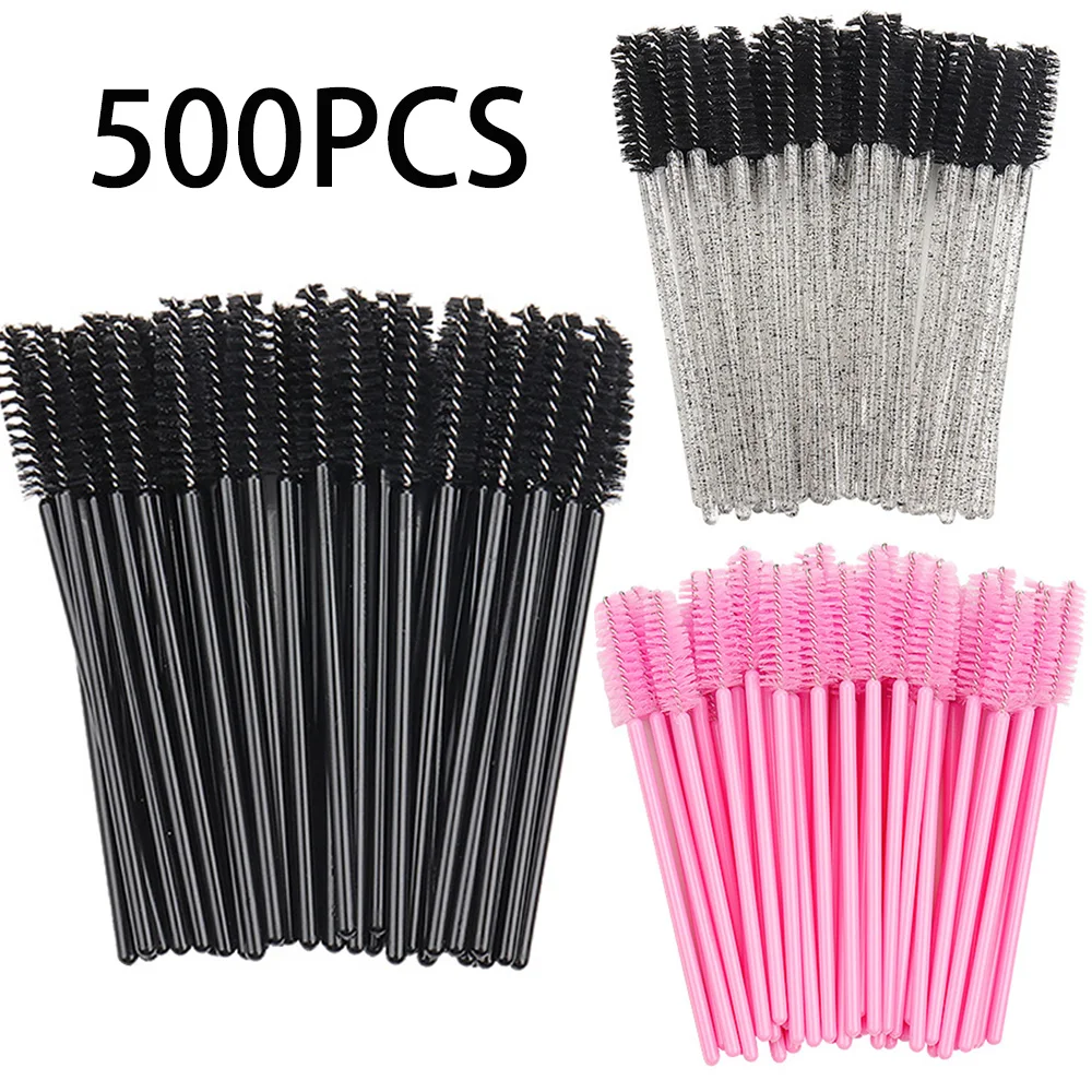 

500Pcs Eyelash Brushes Disposable Eyelashes Extension Brush Makeup Tool For Mascara Wands Applicator Spoolers Tools Wholesaler