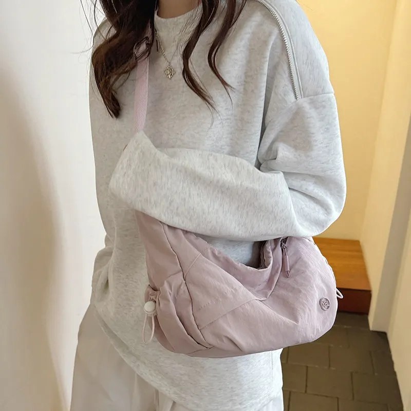 Japanese-style ultra-light waterproof fabric bag for men and women, versatile shoulder and crossbody bag, multifunctional nylon