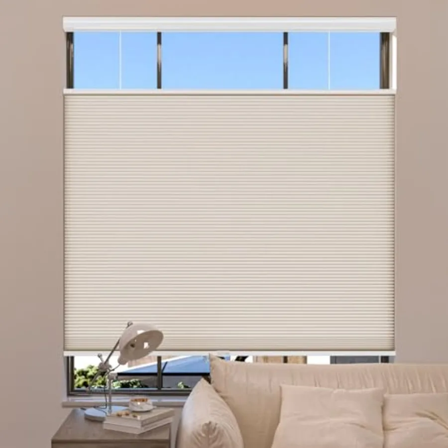 

Top Down Bottom Up Cordless Cellular Shades Blackout Blinds for Indoor Windows - Room Darkening Window Blinds and Shades Easy t